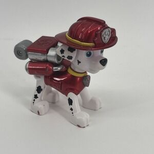 Paw Patrol Action Pack Pup Metallic Series Toy Marshall‎ 3 inch with Pack